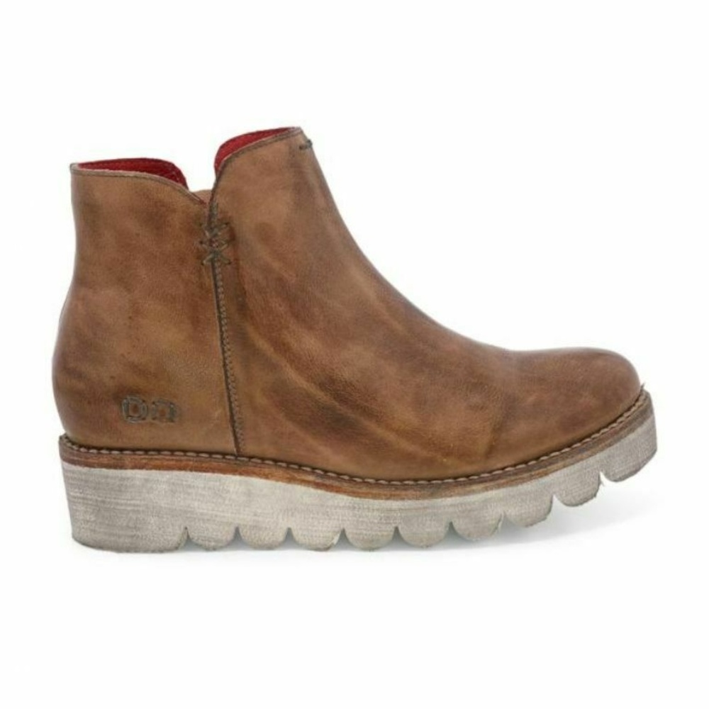 NEW NIB BED STU $265 TAN RUSTIC LYDYI PLATFORM LEA - Picture 5 of 8